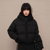 冬季新款短款休闲连帽泡芙棉服女年加厚保暖肯豆款面包服外套