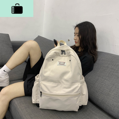 百搭女ins风书包韩版原宿ulzzang高中学生初中生bf风古着感双肩包NEW LAKE