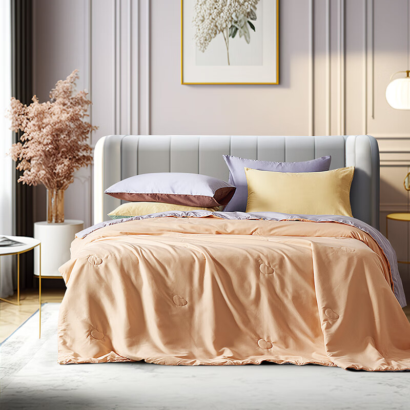 富安娜 净柔夏被\月光漫步203*229cm\370g单位:床 浅橙色