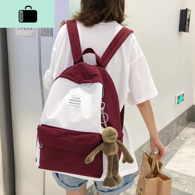 ins风书包女韩版高中原宿ulzzang背包初中学生大森系百搭潮双肩包NEW LAKE