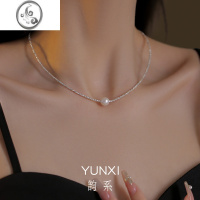 JiMiS925银银碎银子淡水珍珠项链女款轻奢小众锁骨链2023新款颈链