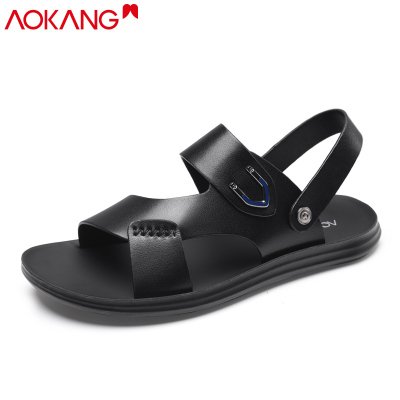 奥康凉鞋夏季休闲韩版沙滩鞋男两用凉拖鞋透气软底男士凉鞋