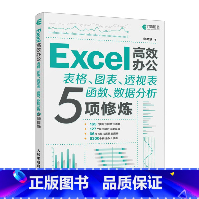 [正版]excel教程书籍Excel*办公 表格图表透视表函数数据分析5项修炼wps表格制作函数公式应用