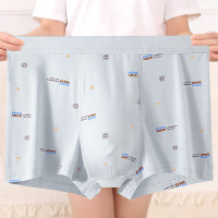 薄款莫代尔印花男士内裤宽松舒适无痕平角裤中高腰青少年四角裤衩