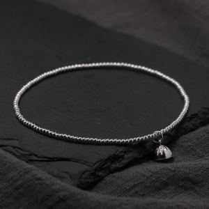 原创设计纯银脚链复古森系银饰个性饰品韩版学生简约银珠莲蓬脚饰送女朋友老婆情人节七夕生日礼物