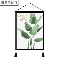 北欧挂画布艺墙布挂布背景布挂毯三联装饰画 客厅卧室房间床头 春意盎然-3 (绒)宽45cm*高65cm