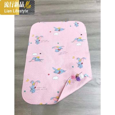 韩国婴儿绗缝床垫70100夹棉床单小褥子粉色云朵儿童加厚棉棉 三维工匠