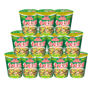 合味道(Cup noodles) 方便面组合装 杯面泡面快餐面 猪骨浓汤风味12杯整箱装