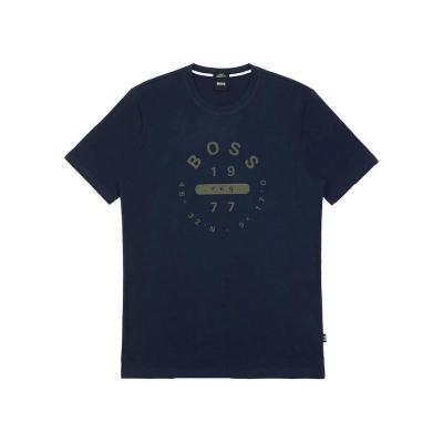 Hugo boss圆领徽标T恤男短袖百搭休闲时尚白色黑色彩色