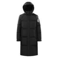 冬季户外羽绒服运动可二开连帽男女中长款休闲百搭过膝羽绒服外套