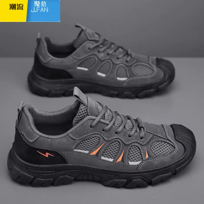 聚范2024新款夏季男鞋软底透气网面休闲网鞋舒适防滑耐磨劳保工装潮鞋