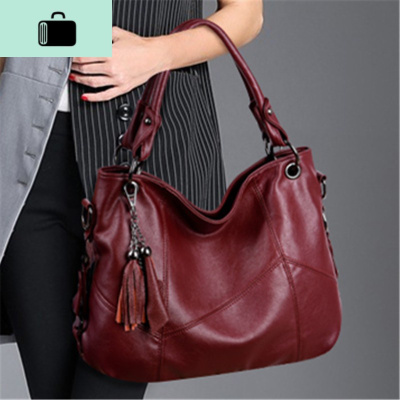 皮女包大包2020新款时尚皮单肩包中年妈妈包软皮大容量斜挎包NEW LAKE女斜挎包