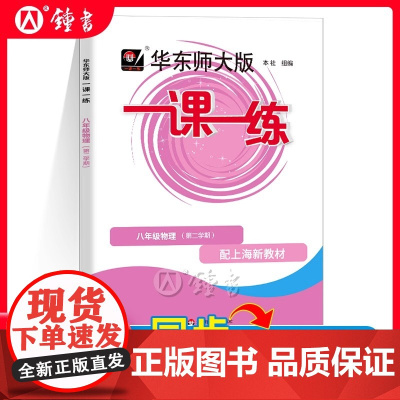 2025物理一课一练八年级下华东师大版物理八年级下册八下第二学期上海初中8下初二教辅练习册华东师范大学一课一练八年级下沪