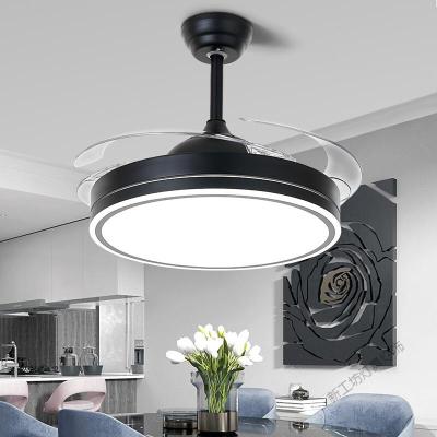 苏宁放心购 美学灯吊扇灯现代客厅餐厅卧室静音家用带电风扇吊灯简约时尚北欧风扇灯 42寸遥控款三色变光 默认颜色