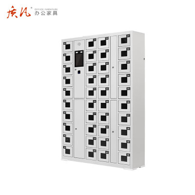 质凡智能手机柜40门人脸识别+指纹款+常规五孔插座ZF-ZNSJG006