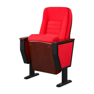 臻远ZY-LTY-46 礼堂椅剧院椅会议室椅子红色不带前写字板单人位