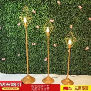家柏饰(CORATED)新款婚庆道具路引摆件婚庆T台路引几何路引铁艺金色路引