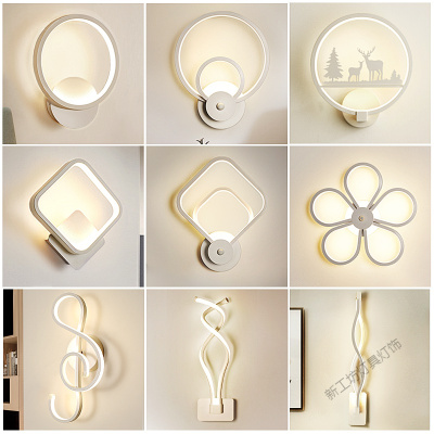 苏宁放心购 床头灯壁灯北欧卧室现代简约创意客厅led十字墙壁造型灯楼梯过道