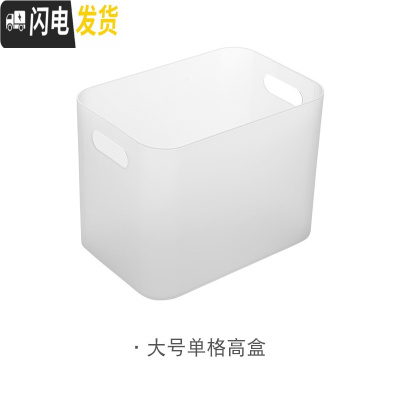 三维工匠桌面化妆品护肤品收纳盒 简约磨砂梳妆台置物架 办公桌塑料盒子