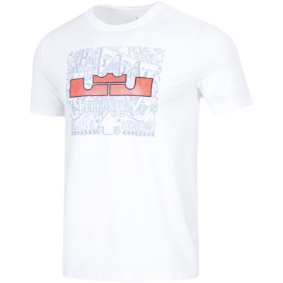 NIKE/耐克短袖T恤詹姆斯运动休闲透气针织圆领男装DQ1884-100 Z