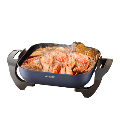 美菱(MeiLing)电火锅电炒锅电热锅电煮锅家用多功能电锅多用一体5L火锅专用锅多用途锅MT-HZ12G9