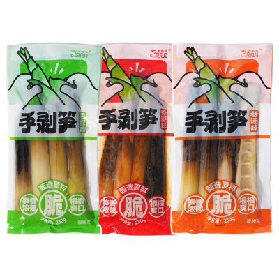 富春龙即食手剥笋230g*3袋装 混合口味 鲜嫩多汁脆爽可口