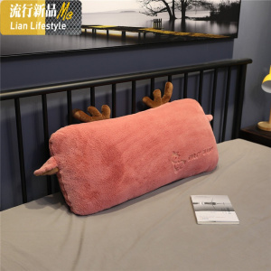 抖音网红床上大靠垫情侣双人长枕头可拆洗女生宿舍夹腿睡觉抱枕 三维工匠枕芯/枕头