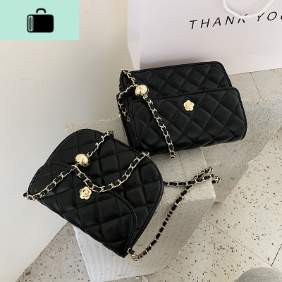 女士包包2020新款潮洋气百搭菱格链条包单肩斜挎包夏季时尚小方包NEW LAKE女士单肩包