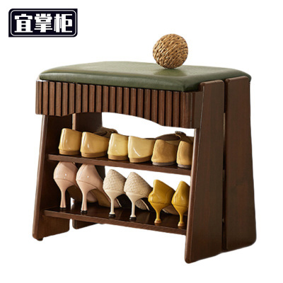 宜掌柜鞋凳木质