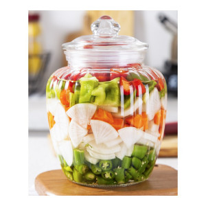 美帮汇泡菜坛子密封罐玻璃储物罐密封瓶食品五谷杂粮收纳盒泡菜罐子糖罐