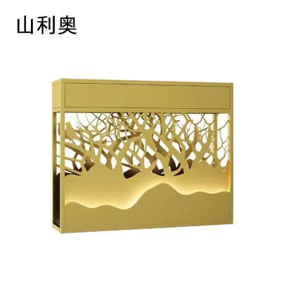 山利奥 简约绿植花架隔断含灯带 120*20*100cm 1个