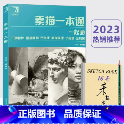 [正版]素描一本通 2023完美教学杨慎修 一起画几何静物石膏头像半身全身像