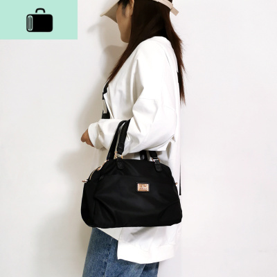 小包包女2020新款春夏防水牛津布手提包简约百搭单肩包斜挎包布包NEW LAKE 黑色女斜挎包