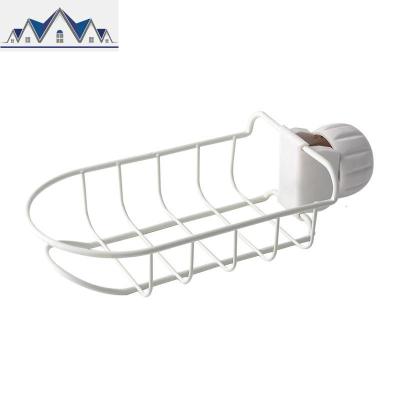 厨房家用夹式创意沥水篮抹布挂篮海绵水池水收纳架 三维工匠