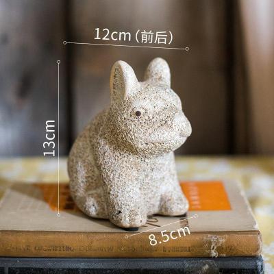 家柏饰(CORATED)沉默的小八 守候狗狗 工艺陶瓷摆件 茶宠 茶杯犬寓意 沉默的小八(小)