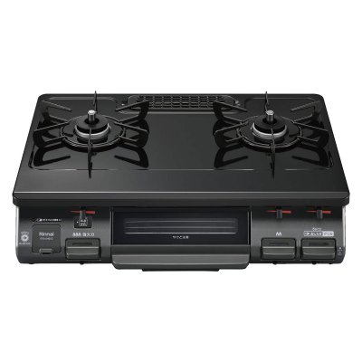 日本原装进口RINNAI/林内燃气灶黑色不带温控台式机RT64JH6S2-GL 13A天然气