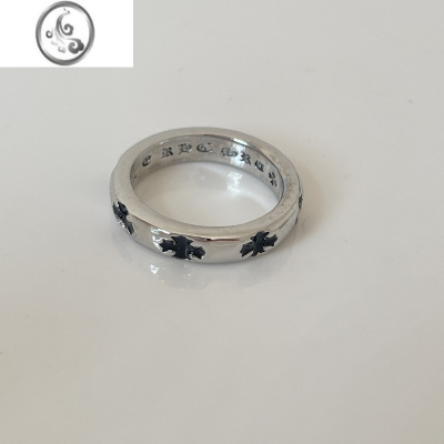 JiMi高版本复古K罗伈永恒情侣对戒戒指 朋克嘻哈钛钢不掉色指环