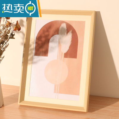 敬平画框装裱a4挂墙a3大相框裱画4K素描油画外框8K实木色定制任意尺寸 实木色 32寸[内径60*80]挂墙