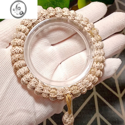 JiMi紫金鼠雕刻莲花手串桃核聚宝盆九瓣莲花手持男女菩提子手链鼠