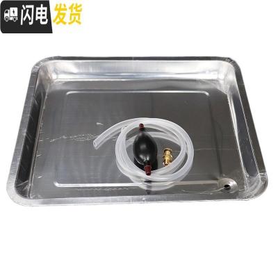 三维工匠不锈钢茶盘排水配件嵌入式托盘接水茶盘功夫茶具茶桌漏水茶台底盘 39cm*29cm*4cm不锈钢盘