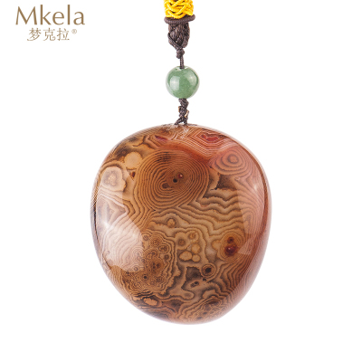 梦克拉 缠丝玛瑙把件手把玩雨花石玉石文玩石头鹅卵石把玩件饰品摆件 文玩手把件