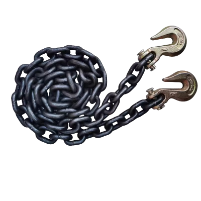 迅迈 1吨3米链条+双钩 起重链条双钩 羊角抓钩 锰钢链条运输捆绑链子 铁链条吊石材钩捆绑链