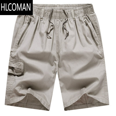 HLCOMAN中老年男夏季爸爸西装短裤高腰宽松多袋五分裤男士休闲工装裤