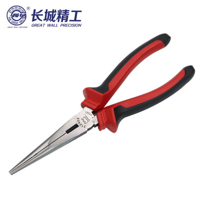 长城精工 8英寸工业级德式双色柄尖嘴钳 尖口钳剥线钳 200mm 212408 1把