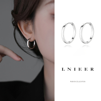 法式素圈圆圈耳环女小众设计感耳圈轻奢百搭耳扣2025年新款潮耳饰送女朋友老婆情人节七夕生日礼物