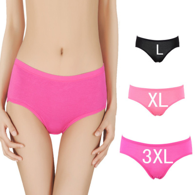 全棉莫代尔性感棉质塑身大码女式内裤三角裤L-3XL