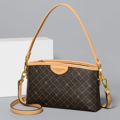 包包女新款时尚中年女士单肩腋下包复古印花潮流斜挎包