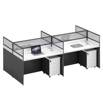 慧采云办公家具办公桌椅组合职员屏风办公桌电脑桌椅套装四人位工位员工桌