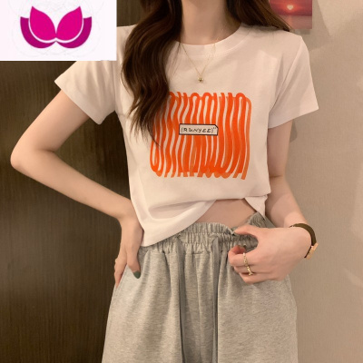 七斓黑色潮牌正肩短袖T恤女夏2023新款美式复古甜辣独特短款上衣