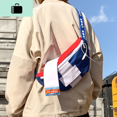 嘻哈小背包潮牌胸包男女帆布单肩包斜挎包街头潮流多用腰包ins风NEW LAKE男士腰包